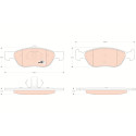 Set di 4 pastiglie freno COTEC TRW GDB1487