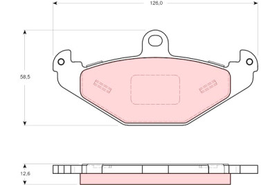 Set di 4 pastiglie freno TRW GDB1494
