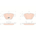 Set di 4 pastiglie dei freni COTEC