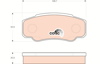 Set di 4 pastiglie freno COTEC TRW GDB1521