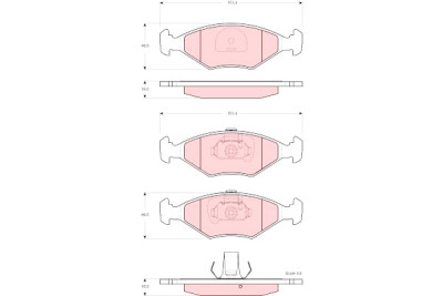Set di 4 pastiglie freno TRW GDB1533