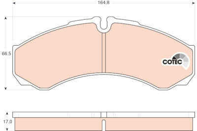 Set di 4 pastiglie freno COTEC TRW GDB1534