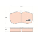 Set di 4 pastiglie freno COTEC TRW GDB1535