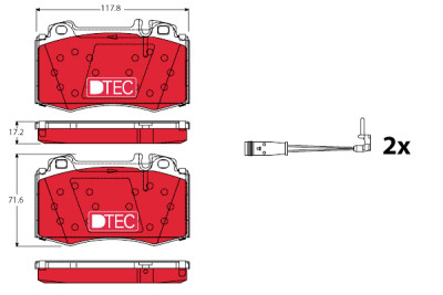 Set di 4 pastiglie freno DTEC COTEC