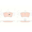 Set di 4 pastiglie dei freni COTEC