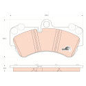 Set di 4 pastiglie freno COTEC TRW GDB1547
