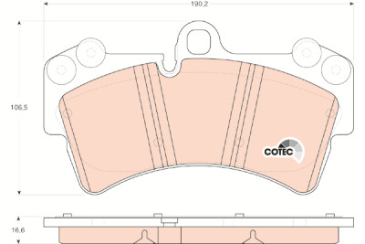 Set di 4 pastiglie freno COTEC TRW GDB1548