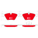 Set di 4 pastiglie freno DTEC COTEC TRW GDB1559DTE