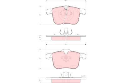 Set di 4 pastiglie freno TRW GDB1567