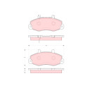 Set di 4 pastiglie freno TRW GDB1572