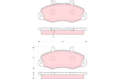 Set di 4 pastiglie freno TRW GDB1572