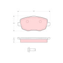 Set di 4 pastiglie freno TRW GDB1592
