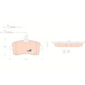 Set di 4 pastiglie freno COTEC TRW GDB1594