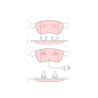 Set di 4 pastiglie freno TRW GDB1598