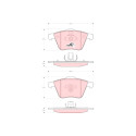 Set di 4 pastiglie freno COTEC TRW GDB1607