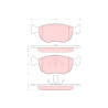 Set di 4 pastiglie freno TRW GDB1618