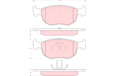 Set di 4 pastiglie freno TRW GDB1618