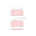 Set di 4 pastiglie freno TRW GDB1644