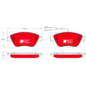 Set di 4 pastiglie freno DTEC COTEC