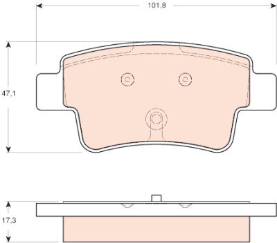 Set di 4 pastiglie freno TRW GDB1656