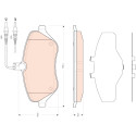 Set di 4 pastiglie freno TRW GDB1663