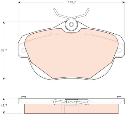 Set di 4 pastiglie dei freni