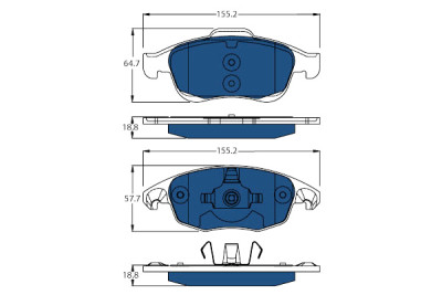 Set di 4 pastiglie freno TRW GDB1690BTE