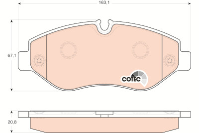 Set di 4 pastiglie freno COTEC TRW GDB1698