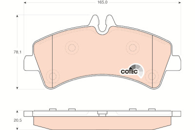 Set di 4 pastiglie freno COTEC TRW GDB1699