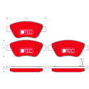 Set di 4 pastiglie freno DTEC COTEC TRW GDB1700DTE