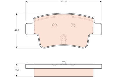 Set di 4 pastiglie freno TRW GDB1714