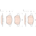 Set di 4 pastiglie freno TRW GDB1717