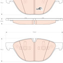 Set di 4 pastiglie freno COTEC TRW GDB1728