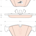 Set di 4 pastiglie freno COTEC TRW GDB1729