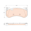 Set di 4 pastiglie freno TRW GDB1734