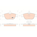 Set di 4 pastiglie dei freni COTEC