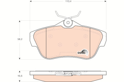 Set di 4 pastiglie freno COTEC TRW GDB1740