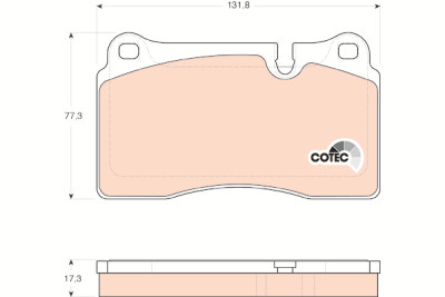 Set di 4 pastiglie freno COTEC TRW GDB1743