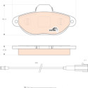 Set di 4 pastiglie freno COTEC TRW GDB1745