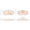 Set di 4 pastiglie freno COTEC TRW GDB1749