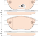 Set di 4 pastiglie dei freni COTEC