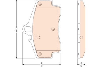 Set di 4 pastiglie dei freni