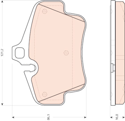 Set di 4 pastiglie dei freni