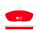Set di 4 pastiglie freno DTEC COTEC