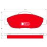 Set di 4 pastiglie freno DTEC COTEC