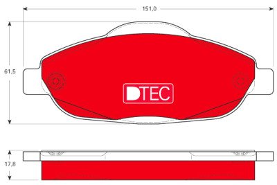 Set di 4 pastiglie freno DTEC COTEC