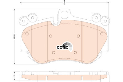 Set di 4 pastiglie freno COTEC TRW GDB1764