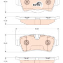 Set di 4 pastiglie dei freni COTEC