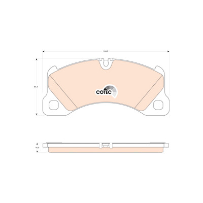 Set di 4 pastiglie freno COTEC TRW GDB1774