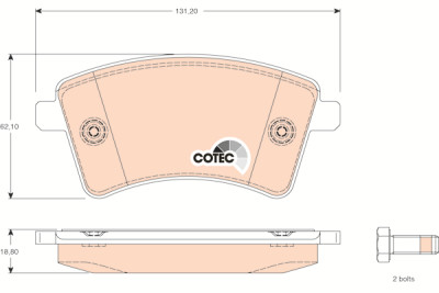 Set di 4 pastiglie freno COTEC TRW GDB1785